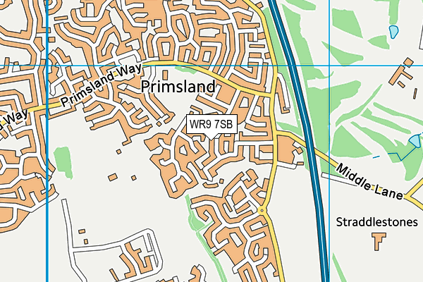 WR9 7SB map - OS VectorMap District (Ordnance Survey)