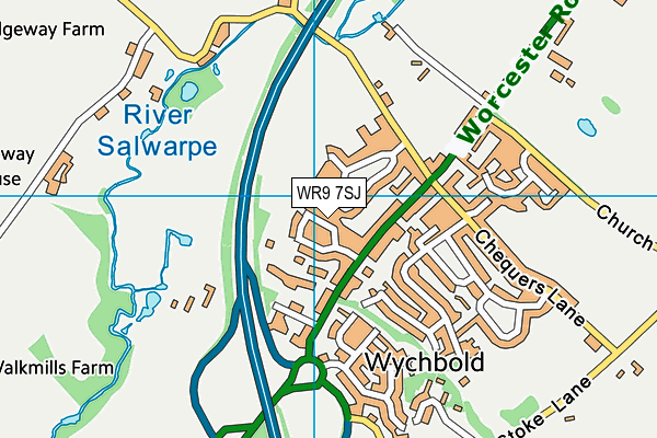 WR9 7SJ map - OS VectorMap District (Ordnance Survey)