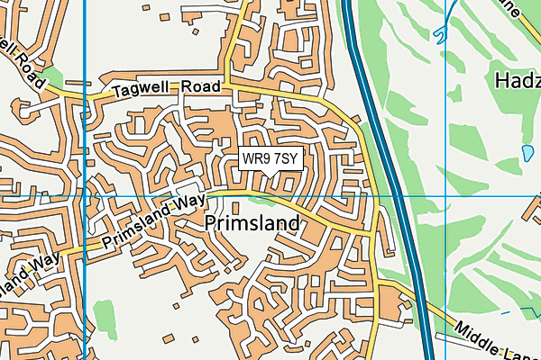 WR9 7SY map - OS VectorMap District (Ordnance Survey)