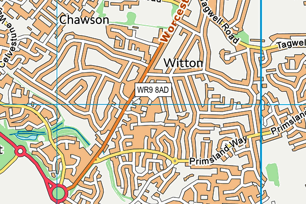 WR9 8AD map - OS VectorMap District (Ordnance Survey)