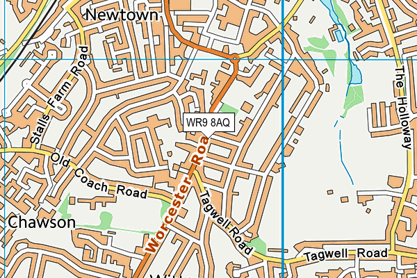 WR9 8AQ map - OS VectorMap District (Ordnance Survey)