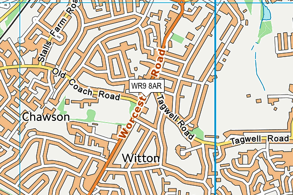 WR9 8AR map - OS VectorMap District (Ordnance Survey)
