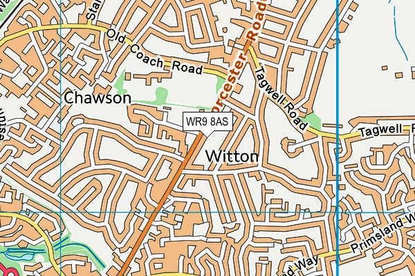 WR9 8AS map - OS VectorMap District (Ordnance Survey)