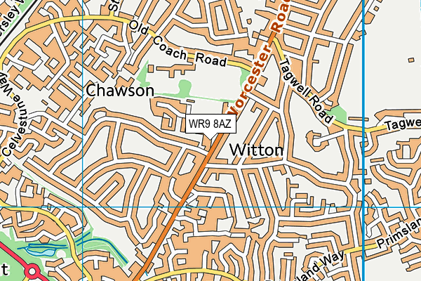 WR9 8AZ map - OS VectorMap District (Ordnance Survey)