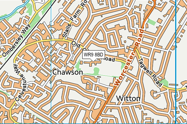 Witton Middle School map (WR9 8BD) - OS VectorMap District (Ordnance Survey)