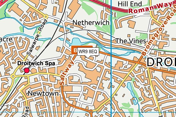 WR9 8EQ map - OS VectorMap District (Ordnance Survey)