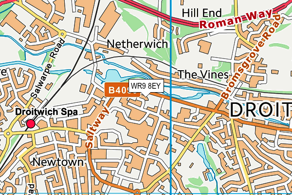 WR9 8EY map - OS VectorMap District (Ordnance Survey)