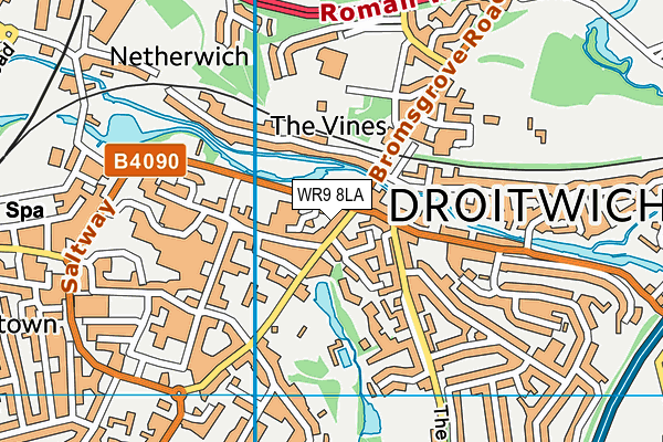 Anytime Fitness (Droitwich Spa) map (WR9 8LA) - OS VectorMap District (Ordnance Survey)