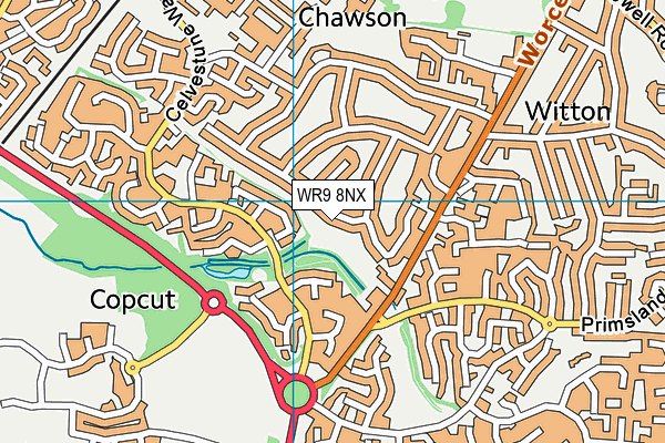 WR9 8NX map - OS VectorMap District (Ordnance Survey)