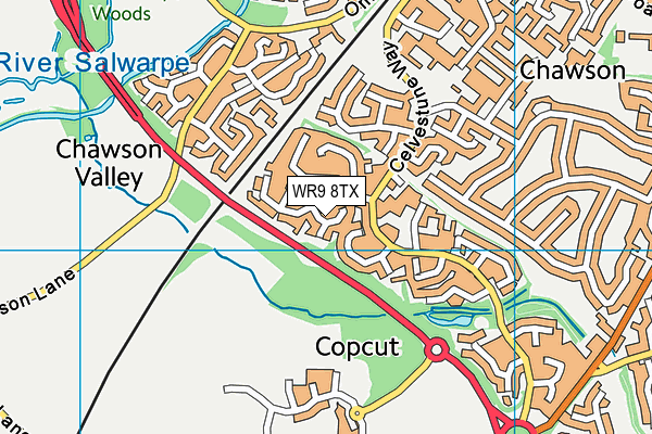 WR9 8TX map - OS VectorMap District (Ordnance Survey)