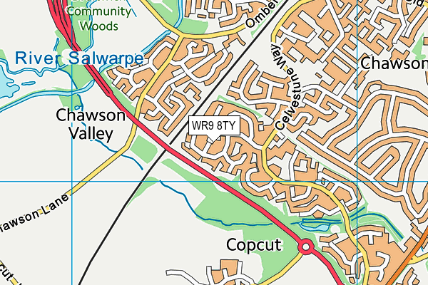 WR9 8TY map - OS VectorMap District (Ordnance Survey)