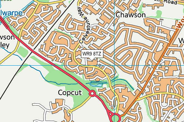 WR9 8TZ map - OS VectorMap District (Ordnance Survey)