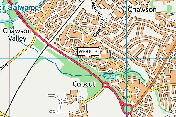 WR9 8UB map - OS VectorMap District (Ordnance Survey)