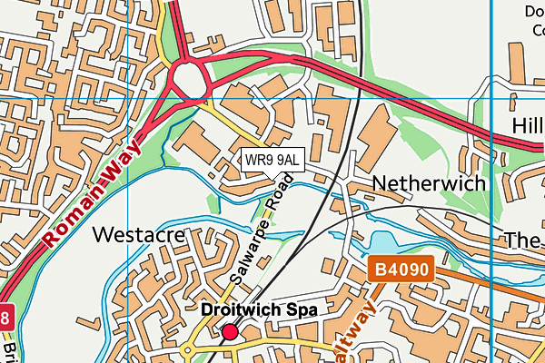 WR9 9AL map - OS VectorMap District (Ordnance Survey)