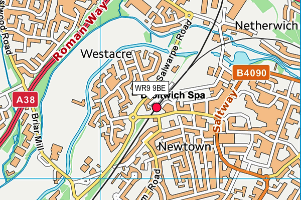WR9 9BE map - OS VectorMap District (Ordnance Survey)