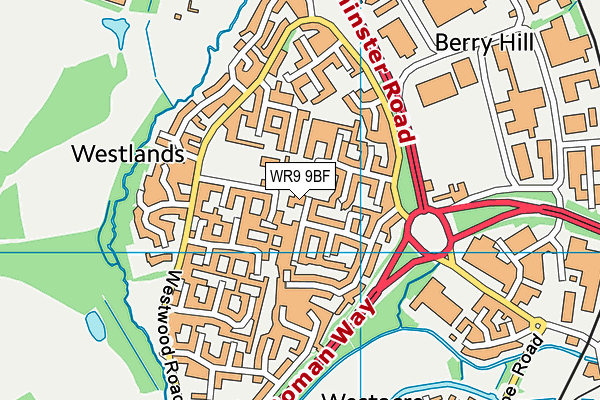 WR9 9BF map - OS VectorMap District (Ordnance Survey)