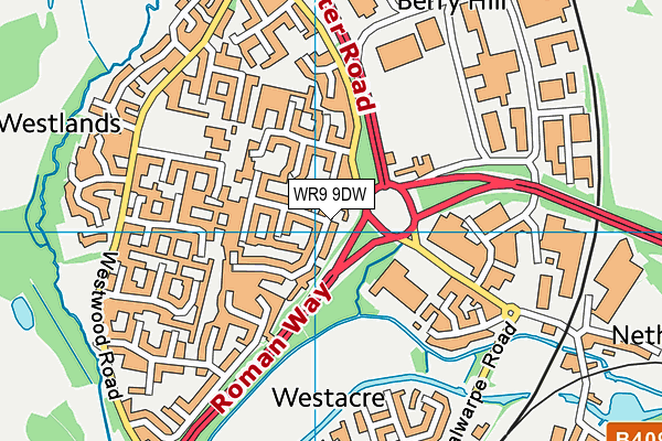WR9 9DW map - OS VectorMap District (Ordnance Survey)