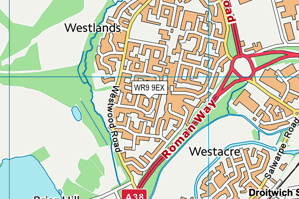 WR9 9EX map - OS VectorMap District (Ordnance Survey)