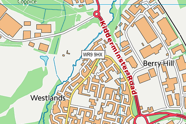 WR9 9HX map - OS VectorMap District (Ordnance Survey)