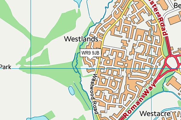 WR9 9JB map - OS VectorMap District (Ordnance Survey)