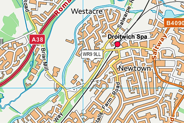 WR9 9LL map - OS VectorMap District (Ordnance Survey)