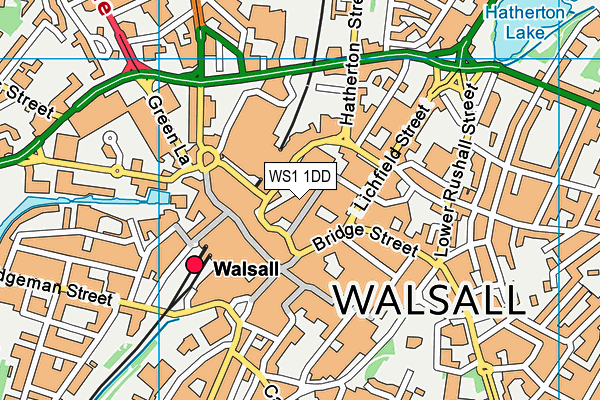 WS1 1DD map - OS VectorMap District (Ordnance Survey)
