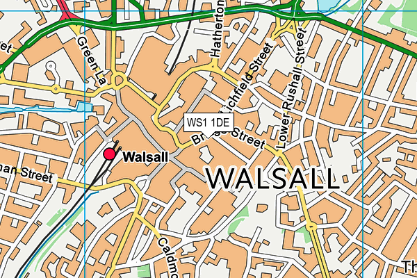 WS1 1DE map - OS VectorMap District (Ordnance Survey)