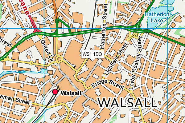 WS1 1DQ map - OS VectorMap District (Ordnance Survey)