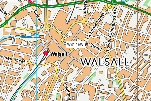WS1 1EW map - OS VectorMap District (Ordnance Survey)