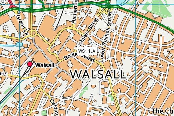 WS1 1JA map - OS VectorMap District (Ordnance Survey)