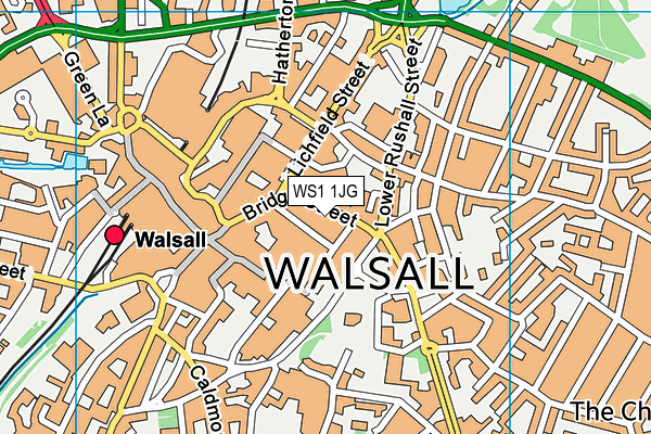 WS1 1JG map - OS VectorMap District (Ordnance Survey)