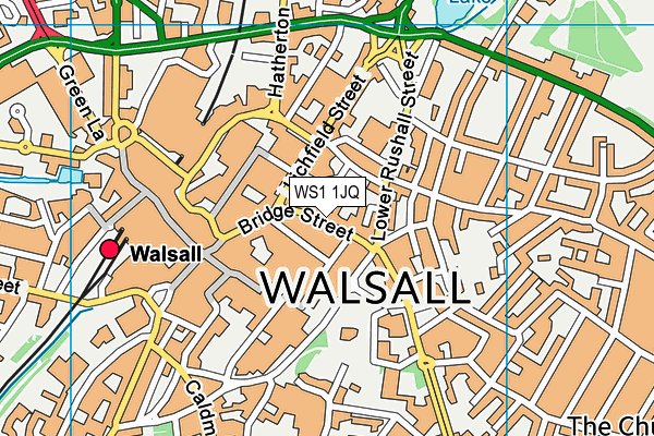 WS1 1JQ map - OS VectorMap District (Ordnance Survey)