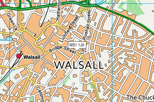 WS1 1JX map - OS VectorMap District (Ordnance Survey)
