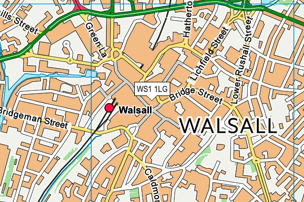 WS1 1LG map - OS VectorMap District (Ordnance Survey)