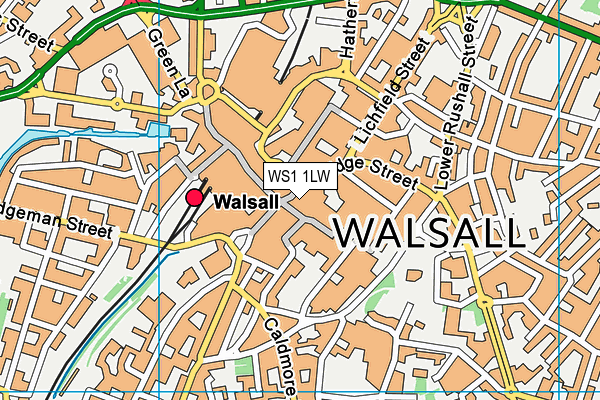 WS1 1LW map - OS VectorMap District (Ordnance Survey)