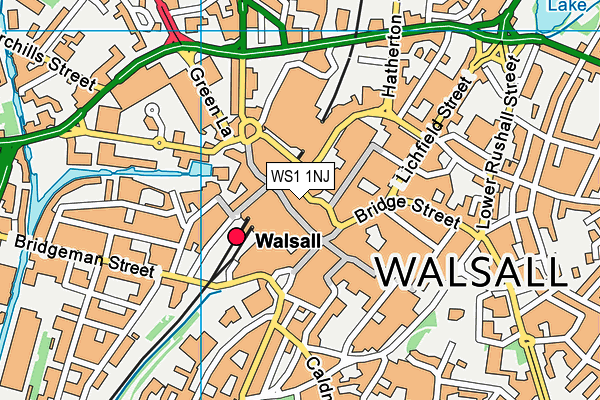 WS1 1NJ map - OS VectorMap District (Ordnance Survey)