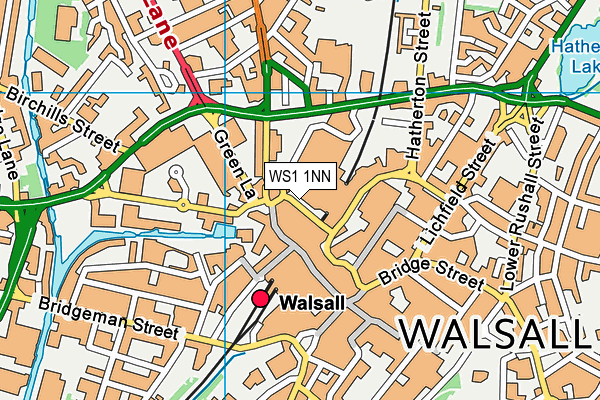 WS1 1NN map - OS VectorMap District (Ordnance Survey)