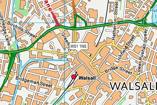 WS1 1NS map - OS VectorMap District (Ordnance Survey)