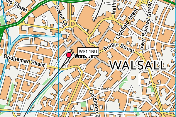 WS1 1NU map - OS VectorMap District (Ordnance Survey)