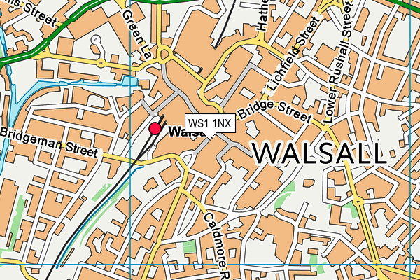 WS1 1NX map - OS VectorMap District (Ordnance Survey)