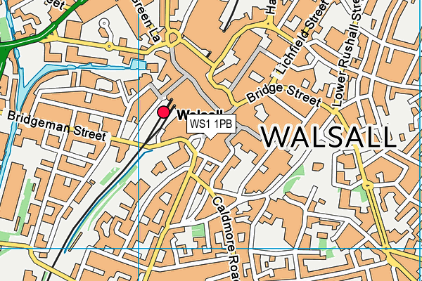 WS1 1PB map - OS VectorMap District (Ordnance Survey)