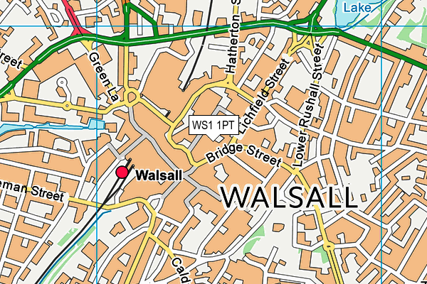 WS1 1PT map - OS VectorMap District (Ordnance Survey)