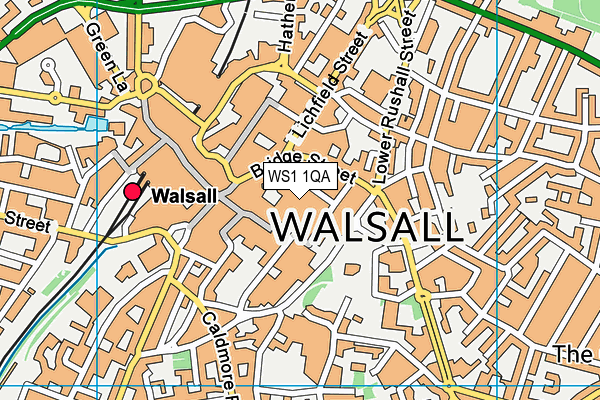 WS1 1QA map - OS VectorMap District (Ordnance Survey)