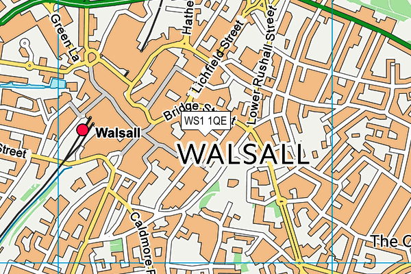 WS1 1QE map - OS VectorMap District (Ordnance Survey)