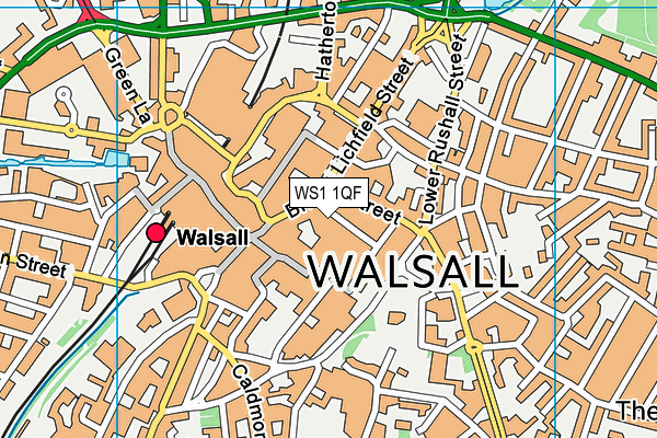 WS1 1QF map - OS VectorMap District (Ordnance Survey)