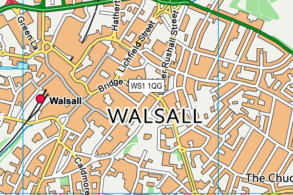 WS1 1QG map - OS VectorMap District (Ordnance Survey)