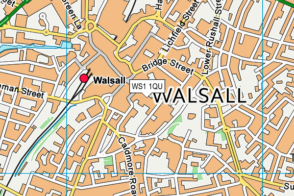 WS1 1QU map - OS VectorMap District (Ordnance Survey)