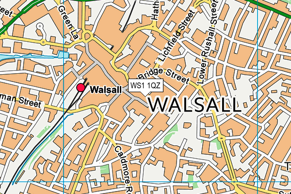 WS1 1QZ map - OS VectorMap District (Ordnance Survey)
