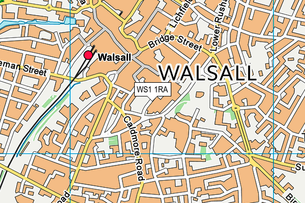 WS1 1RA map - OS VectorMap District (Ordnance Survey)