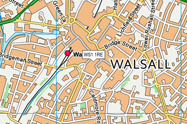 WS1 1RE map - OS VectorMap District (Ordnance Survey)
